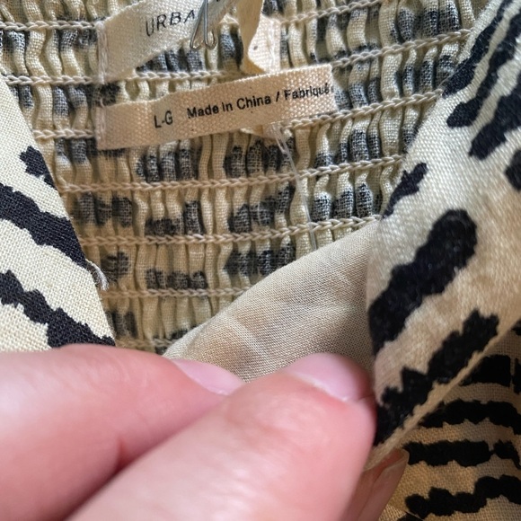 Urban Outfitters Brown and White Spaghetti Strap Jumpsuit - Picture 3 of 6